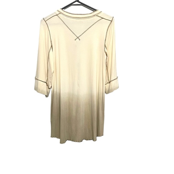 POL Ombre Half Sleeve Boho Top Buttons Brown Tan Boho Womens Small. 2 for$20 - Picture 6 of 7